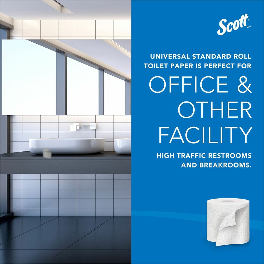 Scott Professional 100% Recycled Fiber Standard Roll Toilet Paper with Elevated Design - Alternate-Image2