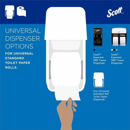 Scott Professional 100% Recycled Fiber Standard Roll Toilet Paper with Elevated Design - Alternate-Image3