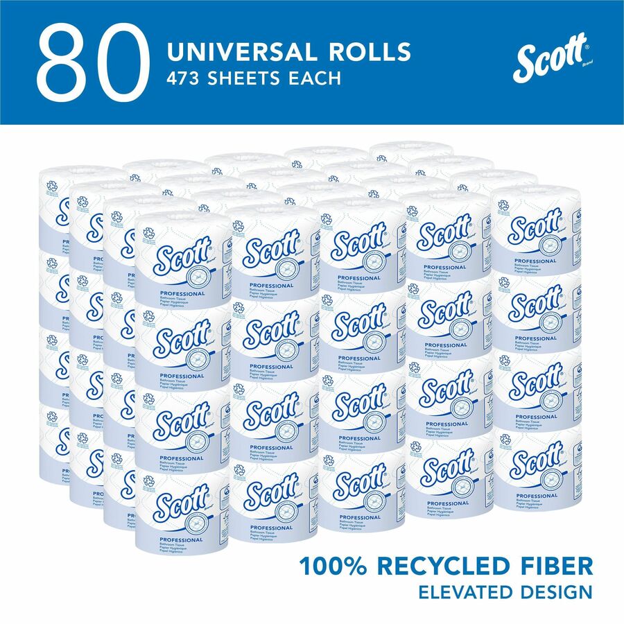 Scott Professional 100% Recycled Fiber Standard Roll Toilet Paper with Elevated Design - Alternate-Image10
