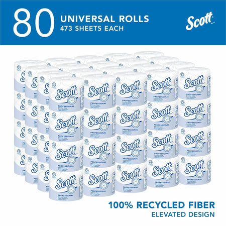 Scott Professional 100% Recycled Fiber Standard Roll Toilet Paper with Elevated Design - Alternate-Image10