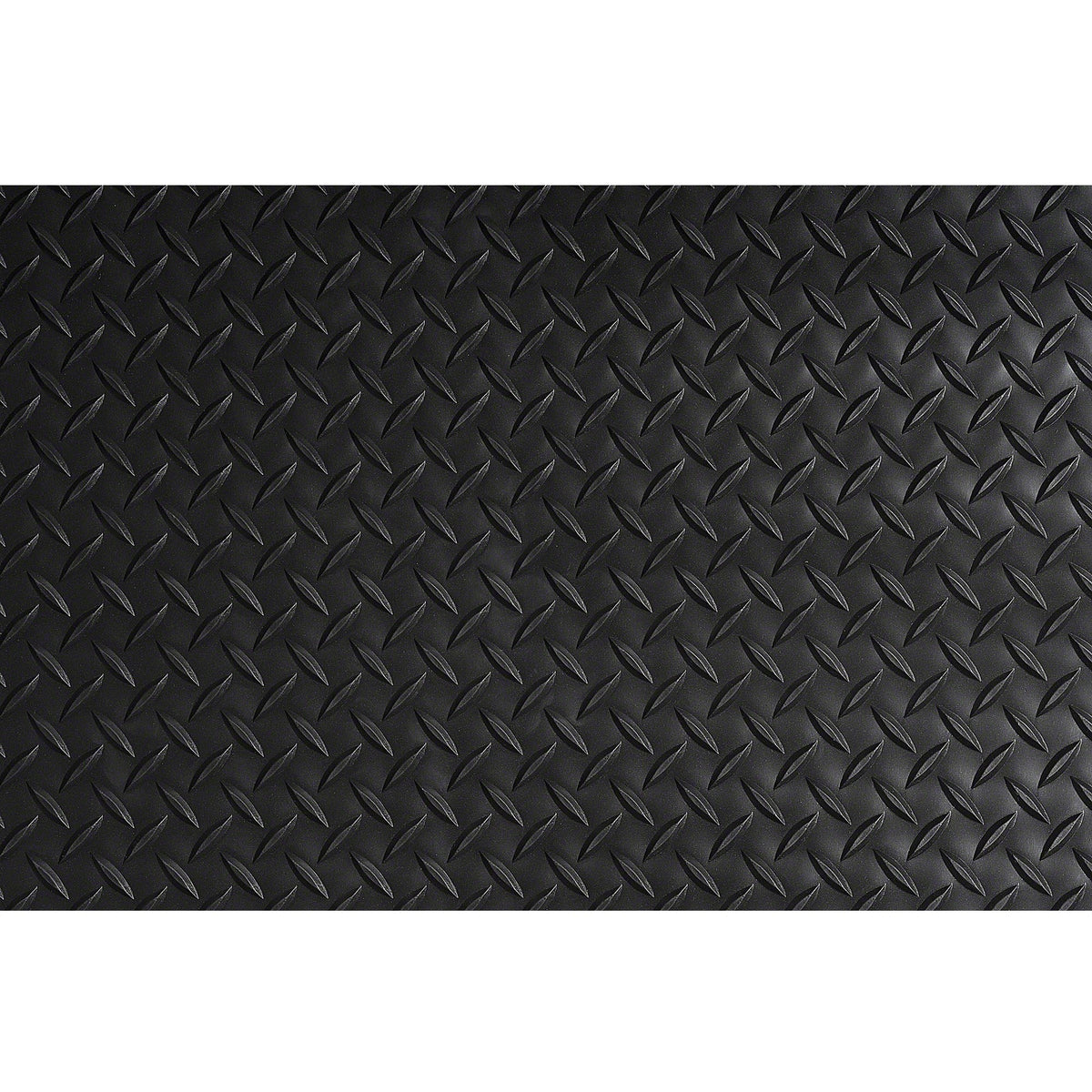 Crown Mats Industrial Deck Plate Anti-fatigue Mat - Industry, Indoor - 36" Length x 24" Width x 0.563" Thickness - Rectangular - Diamond Pattern Texture - Vinyl, PVC Foam - Black - 1 Each