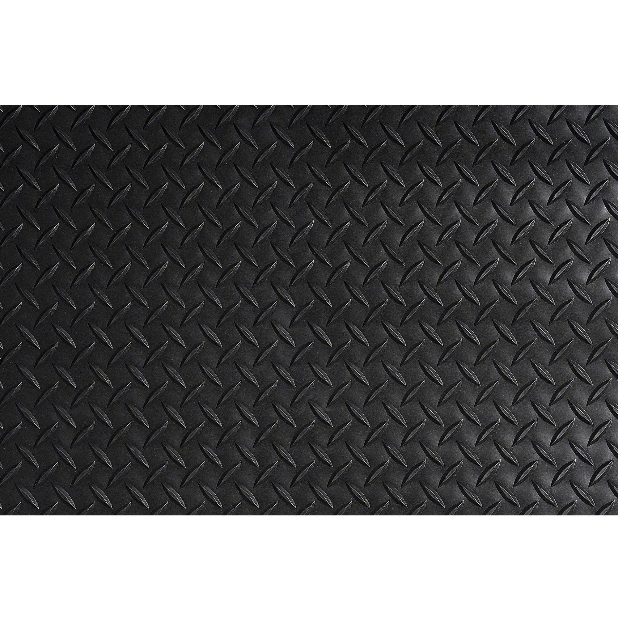 Crown Mats Industrial Deck Plate Anti-fatigue Mat - Industry, Indoor - 36" Length x 24" Width x 0.563" Thickness - Rectangular - Diamond Pattern Texture - Vinyl, PVC Foam - Black - 1 Each