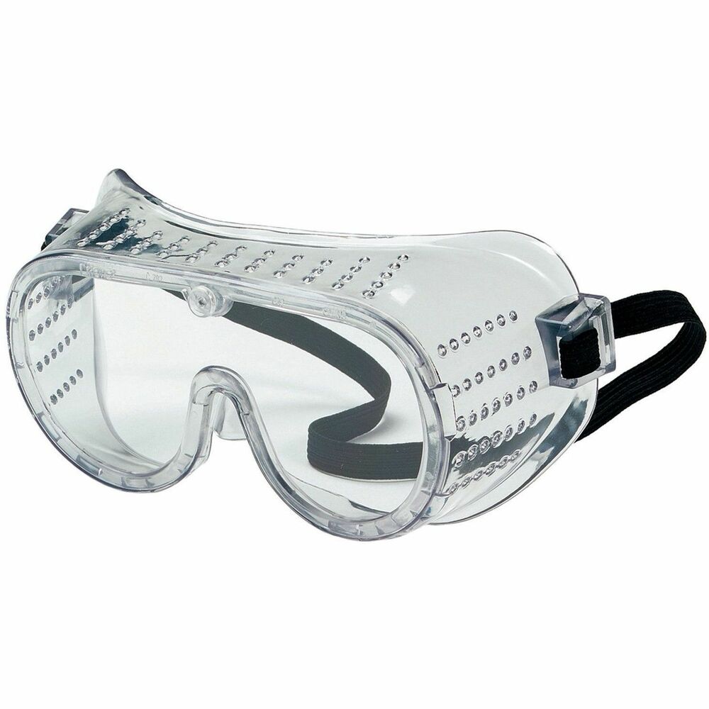 Crews Economy Safety Goggles - Flying Particle, Impact, Debris, Ultraviolet Protection - Polyvinyl Chloride (PVC) - Clear - 1 Each
