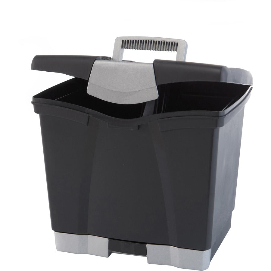Storex Portable file Box with Drawer - Left