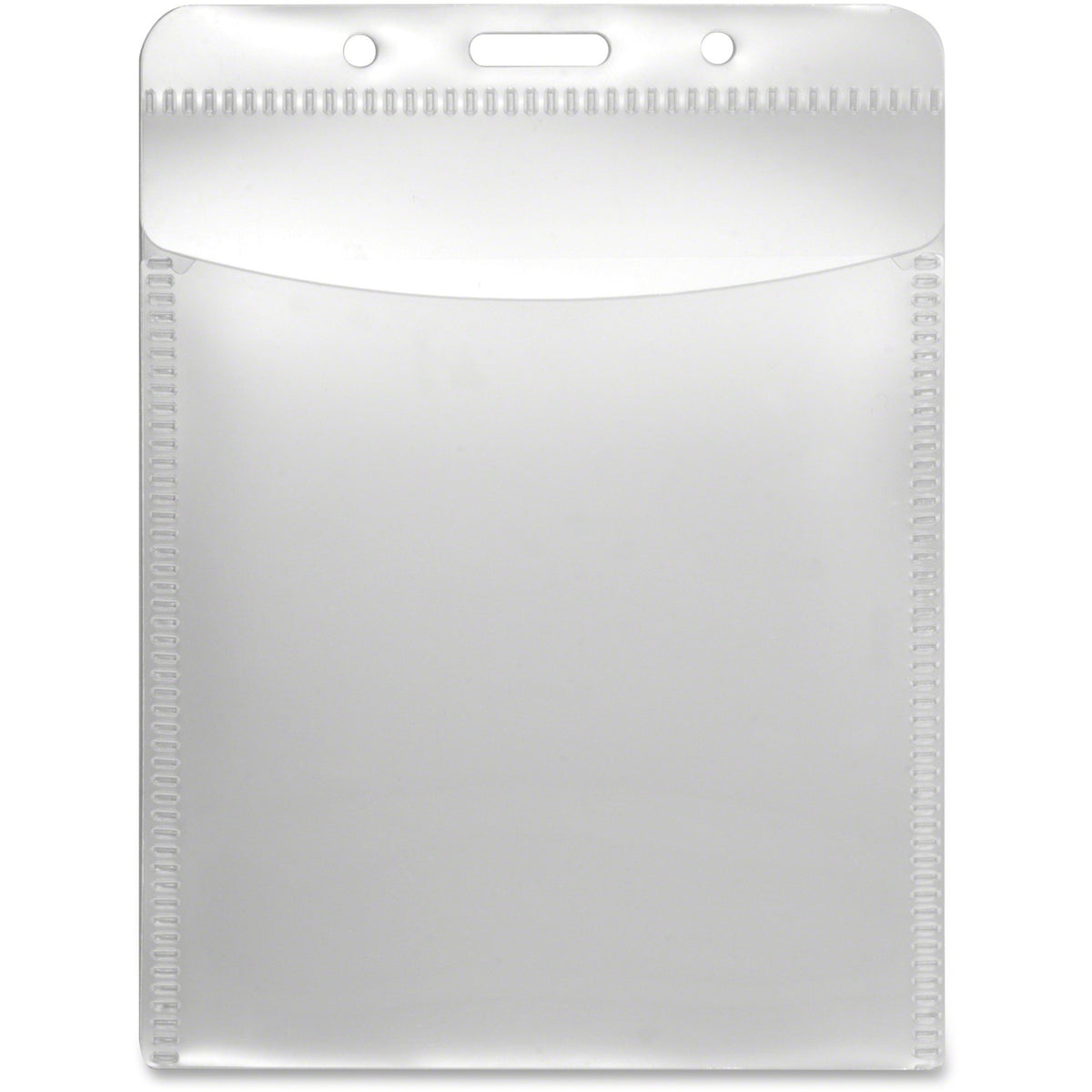 Advantus PVC-Free Vertical Badge Holder - Support 3" x 4" Media - Vertical - Polypropylene - Clear - 50 / Pack