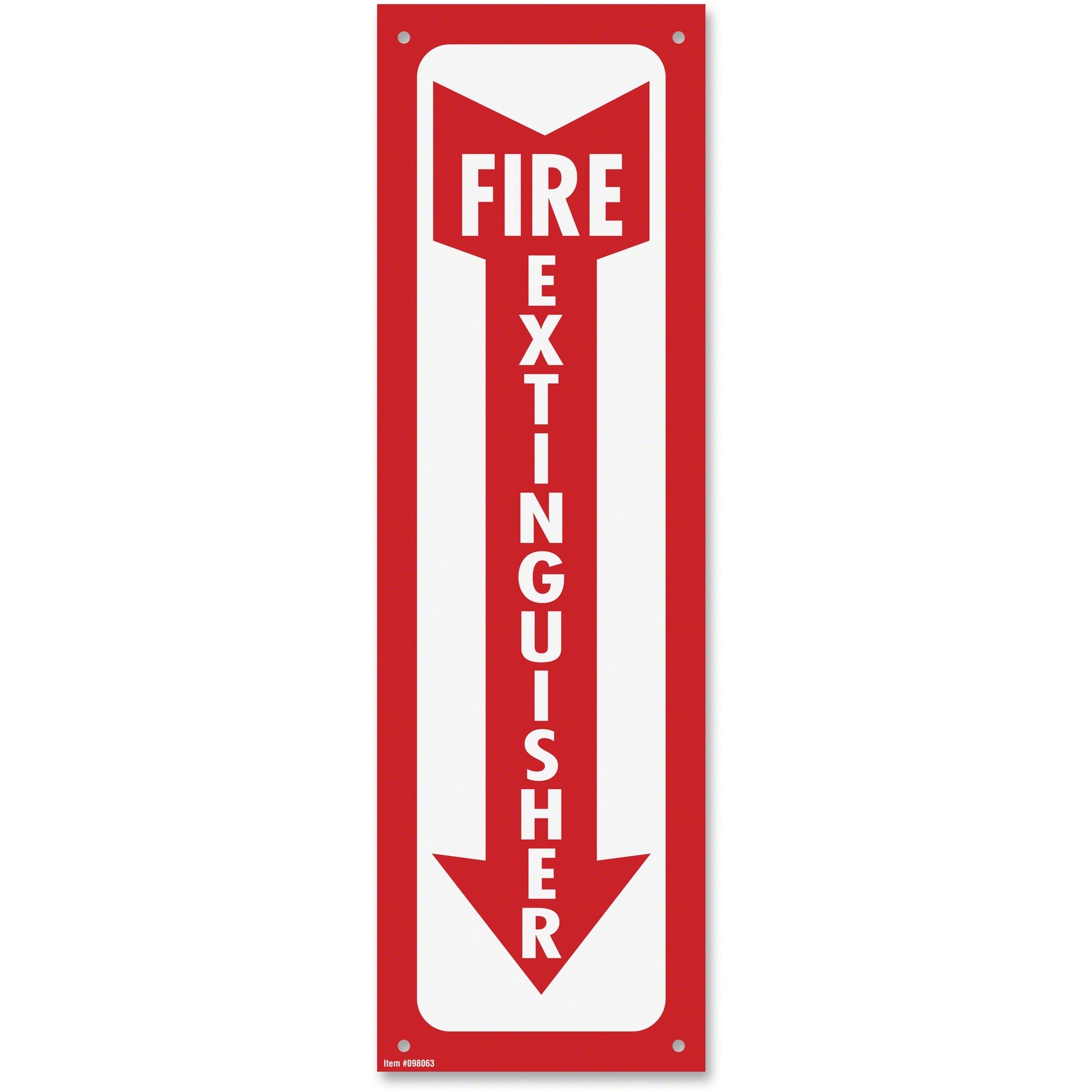 COSCO Fire Extinguisher Sign: Glow in The Dark Design 4’’x13’’ Rectangular Shape - Safety Signs