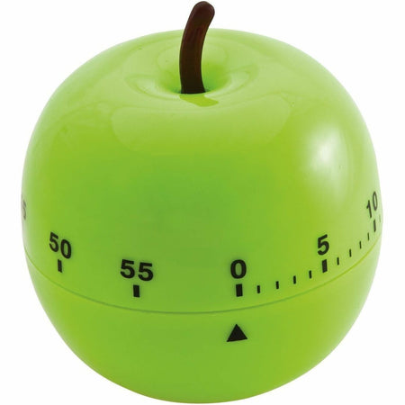 Baumgartens Apple Timer Green - 1 Hour - For Office, Classroom, Kitchen, Game - Green