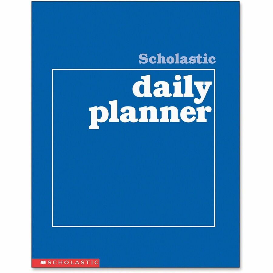 Scholastic Daily Planner - Academic - Daily, Weekly, Yearly - 8 1/2" x 11" Sheet Size - White Sheet - Blue Cover - Class Schedule - 1 Each