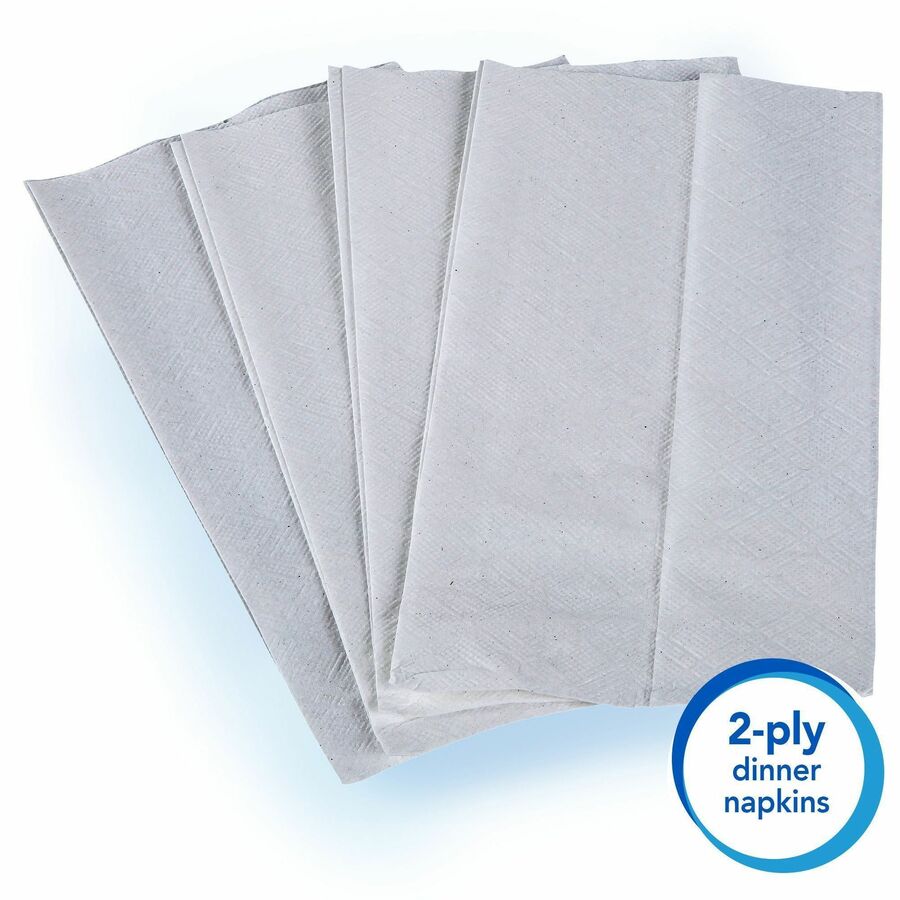 Scott Dinner Paper Napkins - 12" Width x 13" Length - White - 250/Pack - 24 / Carton
