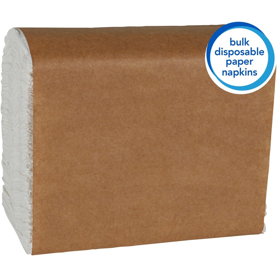 Scott Tall-Fold Paper Napkins - 1 Ply - Tall Fold - 6.60" Width x 13.20" Length - 10000 Sheets - White - Fiber - 500/Pack - 20 / Carton