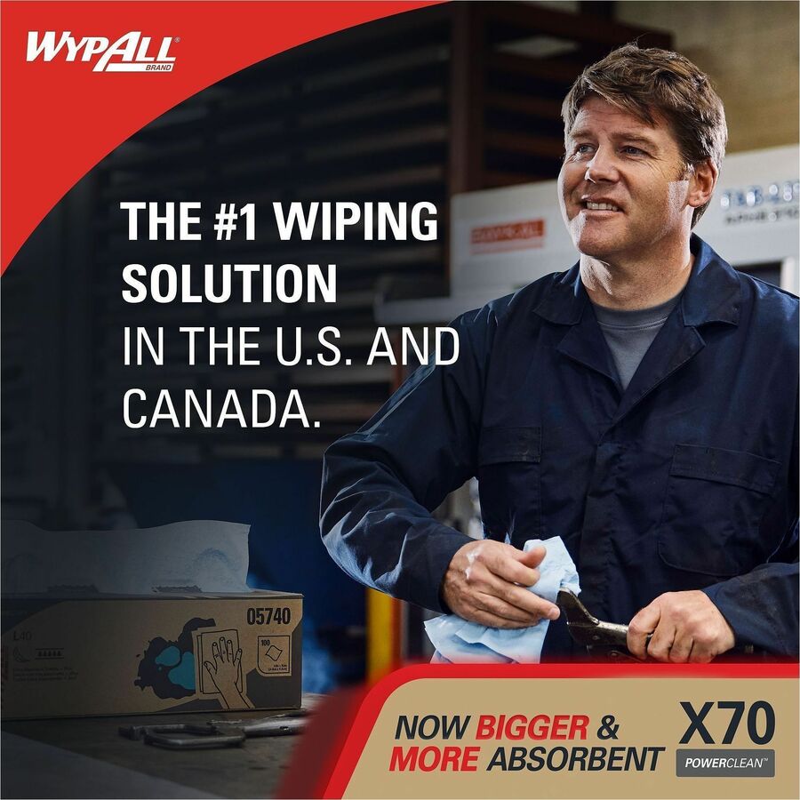 Wypall PowerClean X70 Medium Duty Cloths - Pop-Up Box - Alternate-Image1