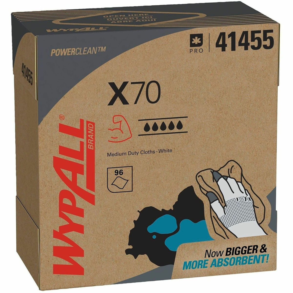 Wypall PowerClean X70 Medium Duty Cloths - Pop-Up Box - 2000