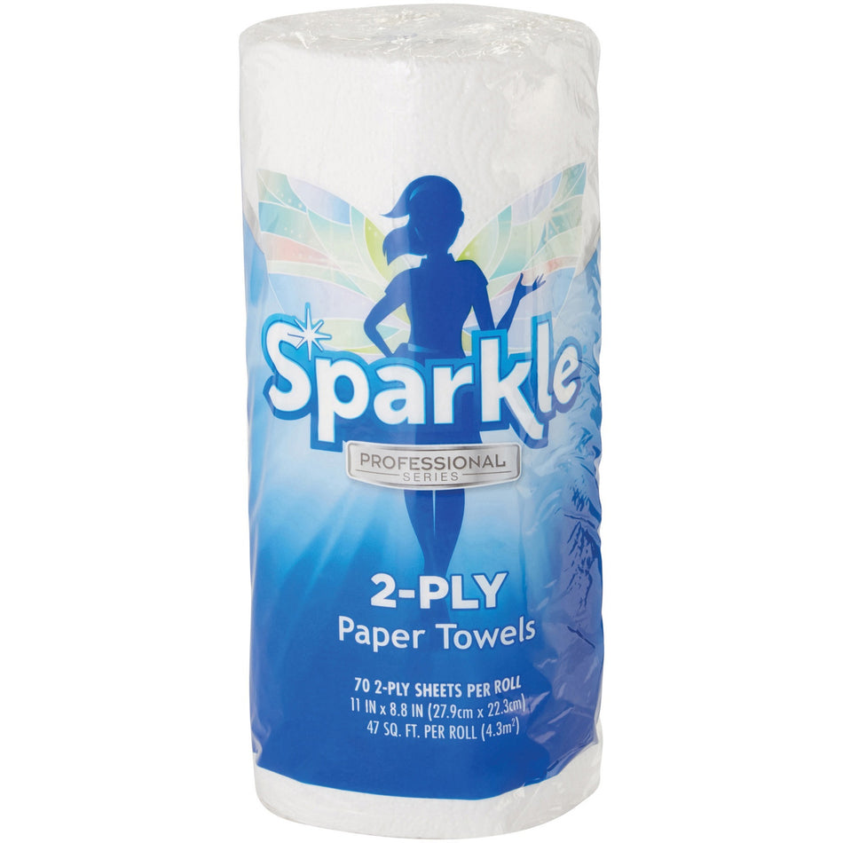 Sparkle Professional Series® Paper Towel Roll by GP Pro - 2 Ply - 8.80" Width x 11" Length - 70 Sheets/Roll - White - Paper - 1 Roll
