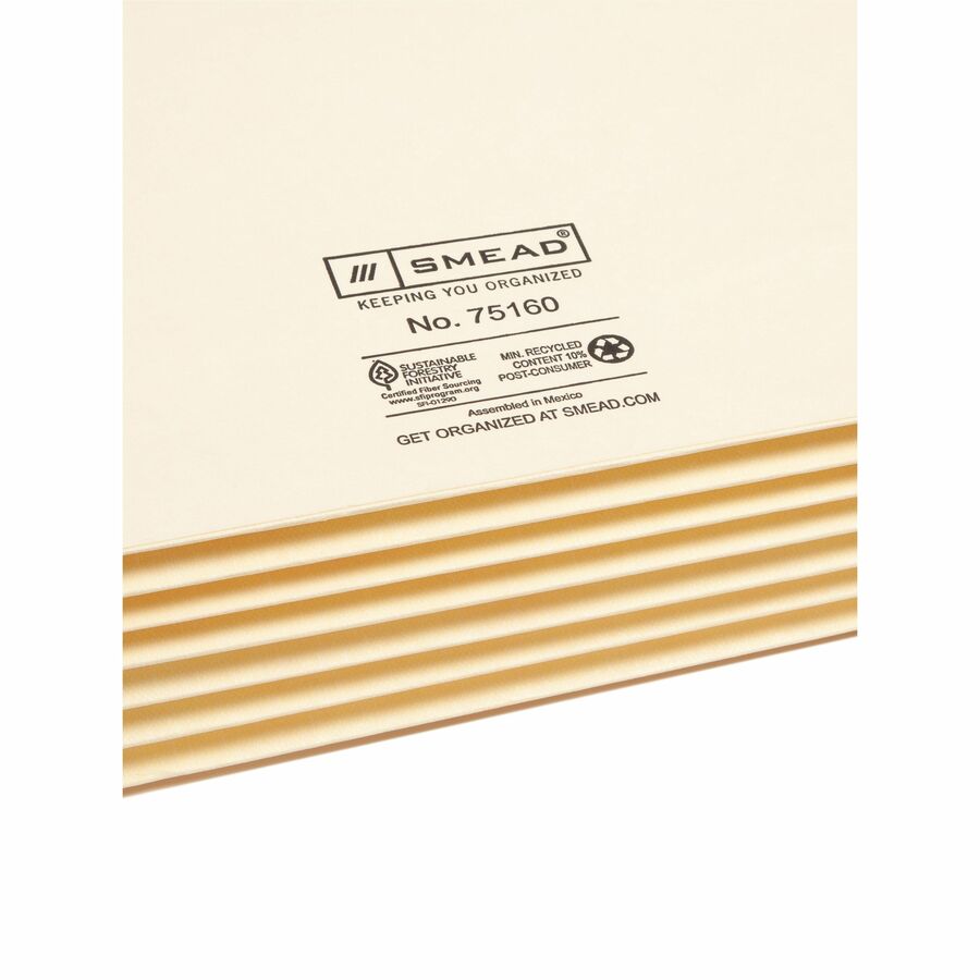 Smead TUFF Straight Tab Cut Letter Recycled File Pocket - Alternate-Image4
