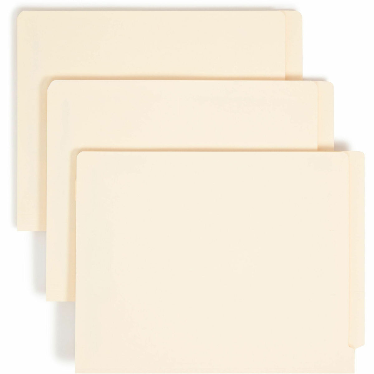 Smead Straight Tab Cut Letter Recycled Fastener Folder - 8 1/2" x 11" - 2 x 2B Fastener(s) - End Tab Location - 1 Divider(s) - 11 pt. - 2 Plys - Manila - Reinforced Tab, Straight Cut Tab - 10% Paper Recycled - 50 / Box