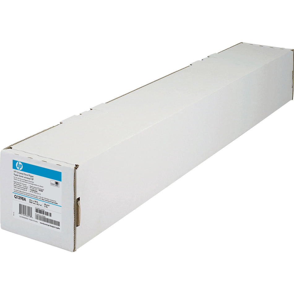 HP Universal Bond Paper - White - 110 Brightness - 90% Opacity - 42" x 150 ft - 21 lb Basis Weight - Matte - White - 1 Roll