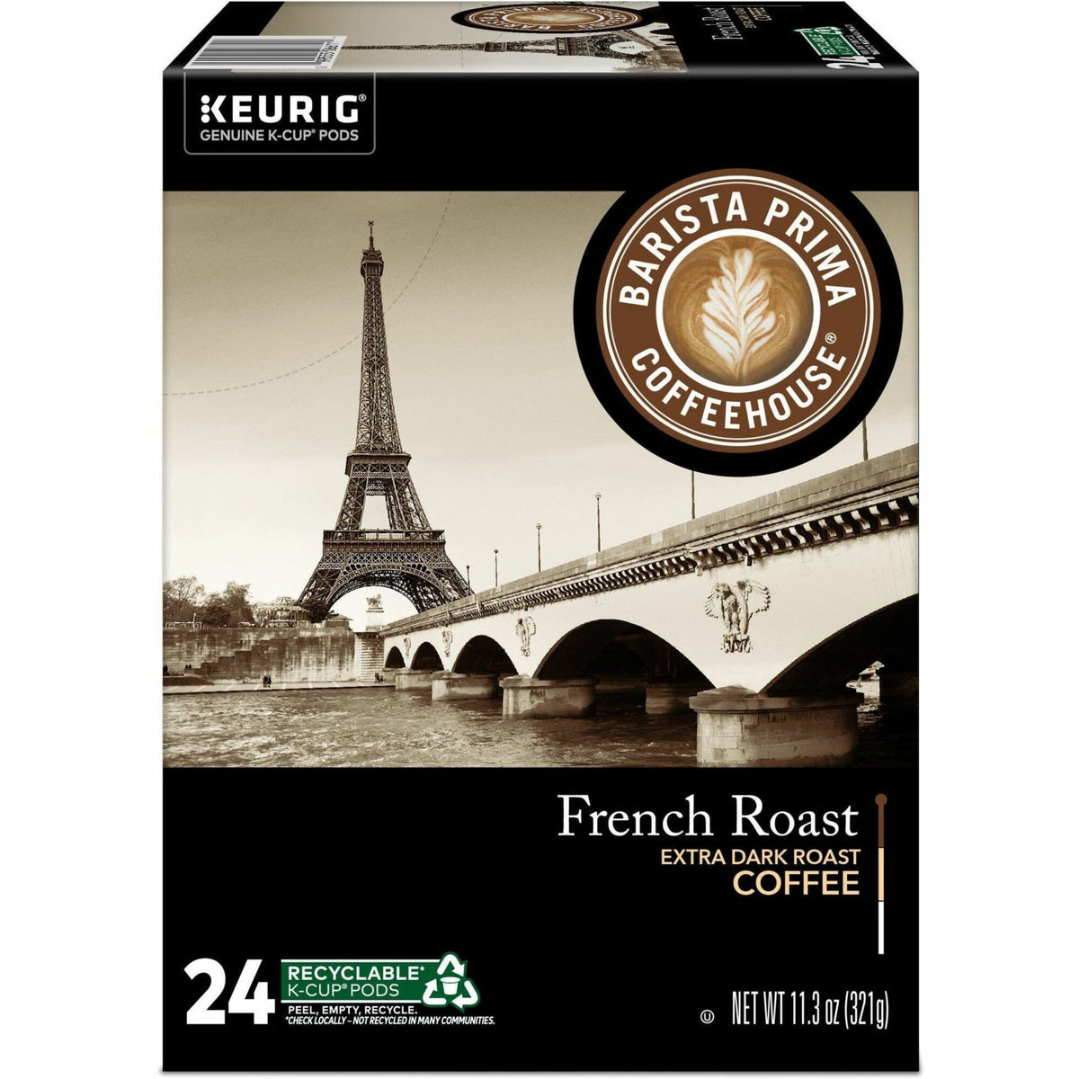 Barista Prima Coffeehouse® K-Cup, Pod French Roast Keurig Single Serve K-Cup Pods, 24 Count - Compatible with Keurig Brewer - Regular - French - K-Cup, Pod - Barista, Arabica - Kosher - 24 / Pack