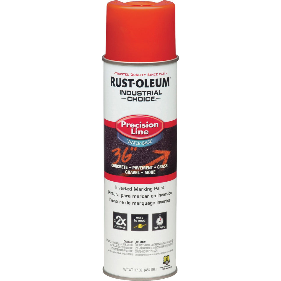 Rust-Oleum Industrial Choice Precision Line Marking Paint - 1 Color(s) - Alert Orange - 17 fl oz - 1 Each