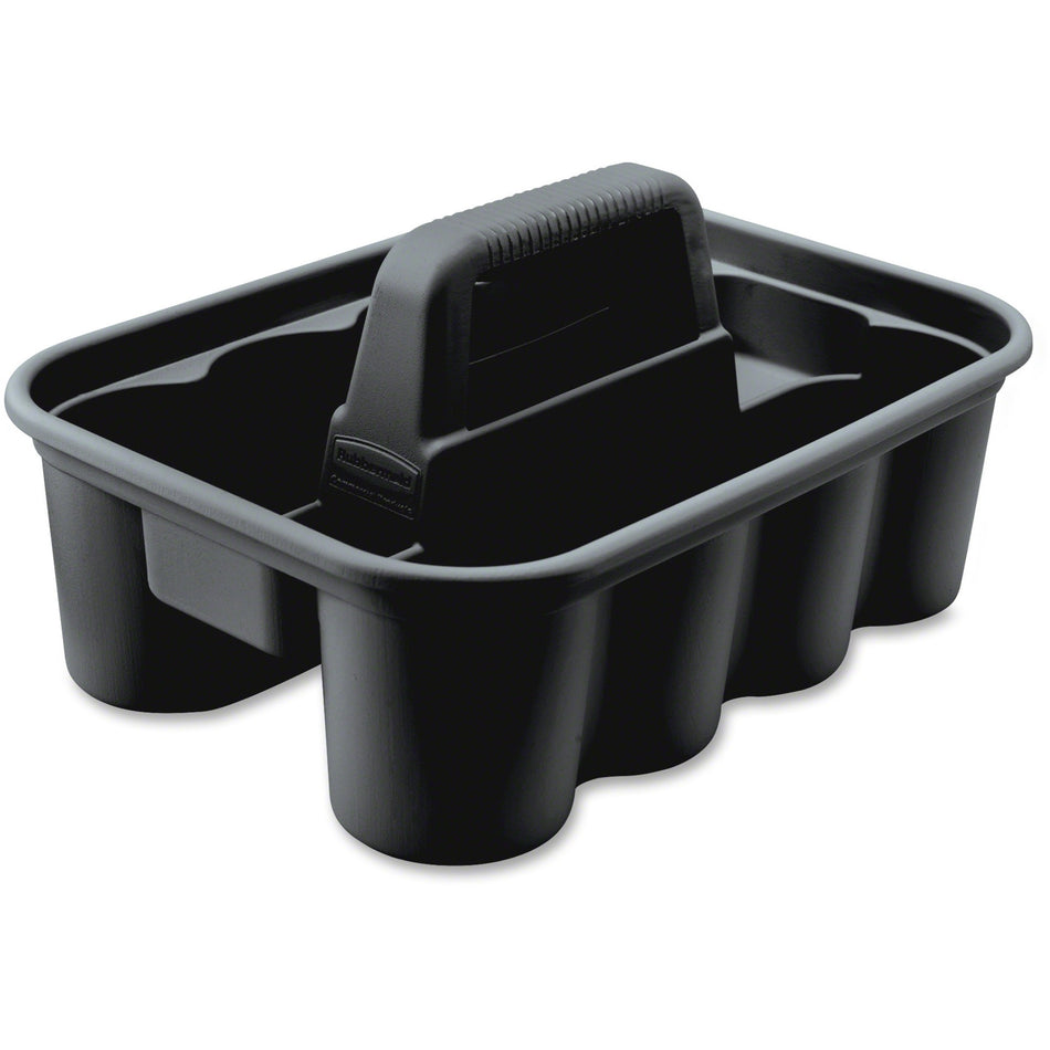 Rubbermaid Commercial Deluxe Carry Caddy - 15" Length x 10.90" Width x 7.40" Height - Ergonomic Design, Comfortable, Handle, Heavy Duty - Black - 1 Each