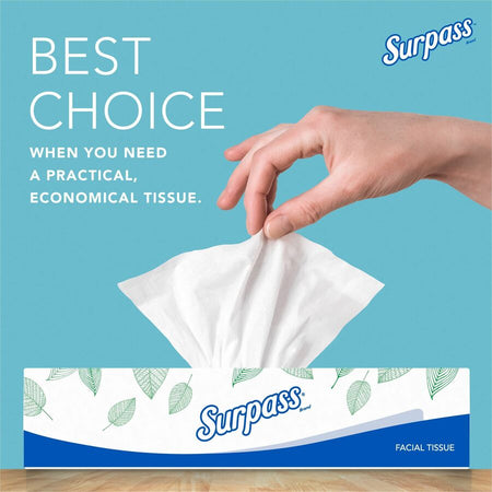 Surpass Flat Box Facial Tissue for Business - Bottom