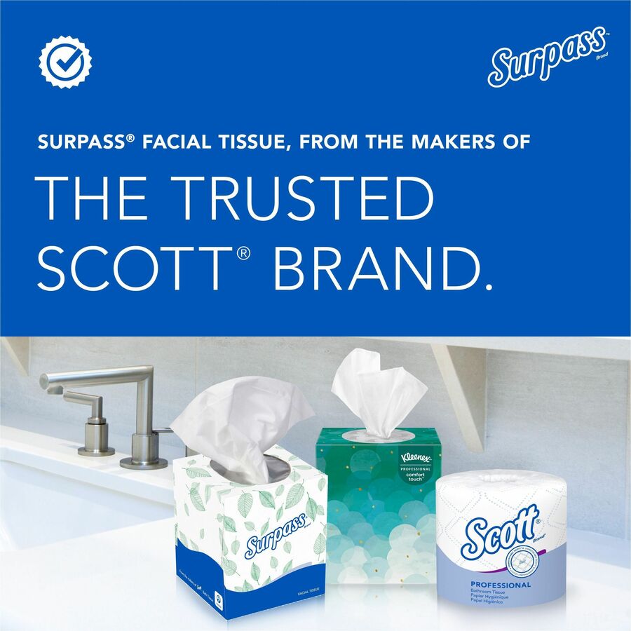 Surpass Flat Box Facial Tissue for Business - Top