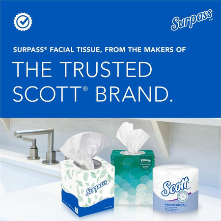 Surpass Flat Box Facial Tissue for Business - Top