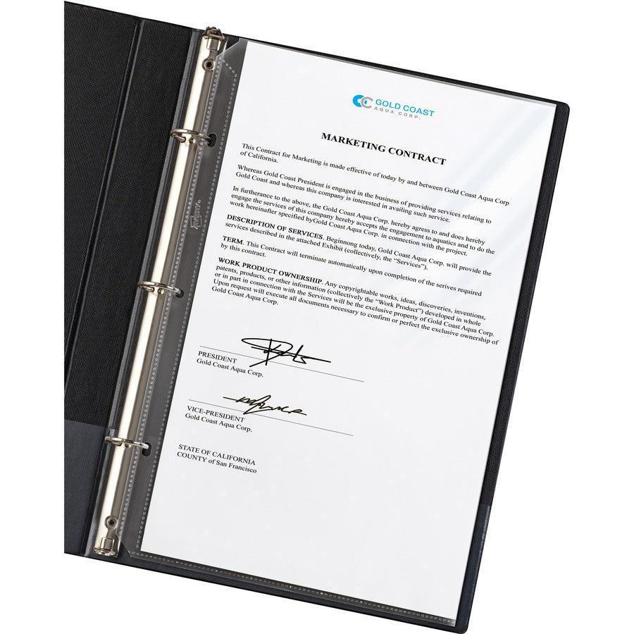 Avery® Diamond Clear Sheet Protectors - 1 x Sheet Capacity - For Legal 8 1/2" x 14" Sheet - 3 x Holes - 3 x Rings - Ring Binder - Top Loading - Rectangular - Clear - Polypropylene - 25 / Pack