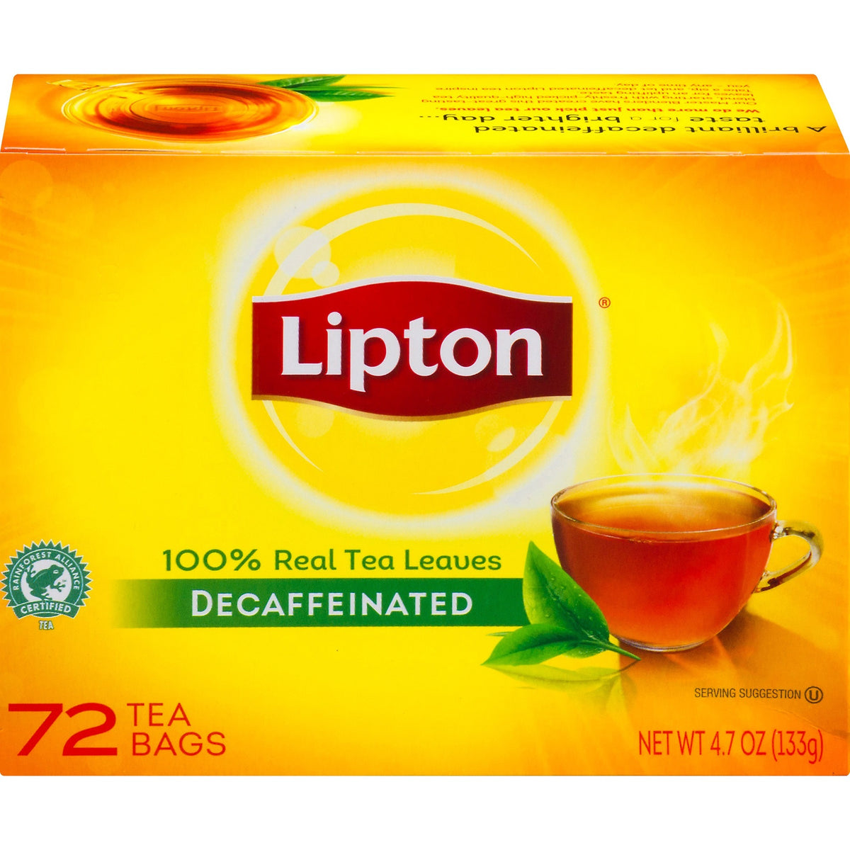 Lipton® Decaf Black Tea Bag - Black Tea - 16 oz Per Bag - 72 Teabag - 72 / Box