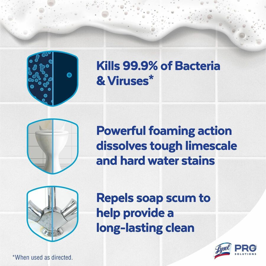 Professional Lysol Disinfectant Bathroom Cleaner - Ready-To-Use - 32 fl oz (1 quart) - Fresh Clean Scent - Disinfectant, Deodorize, Non-abrasive, Bleach-free - 1 Each