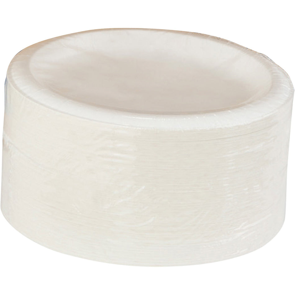 Dixie Pathways 8-1/2" Mediumweight Paper Plates by GP Pro - Pathways - Microwave Safe - 8.5" Diameter - White - Paper Body - 125 / Pack