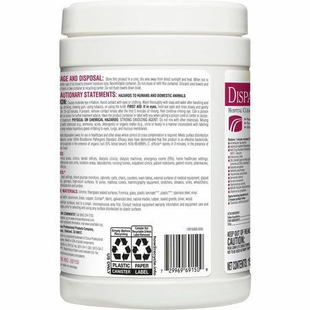 Dispatch Hospital Cleaner Disinfectant Towels with Bleach - Left