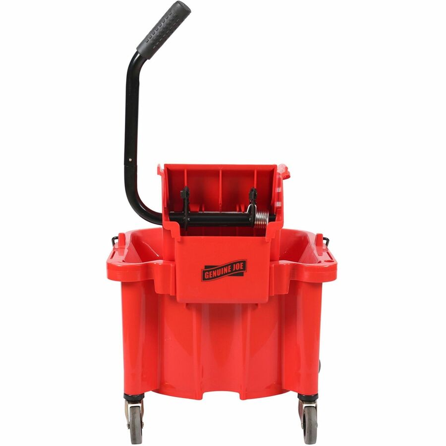 Genuine Joe Splash Shield Mop Bucket/Wringer - Rear