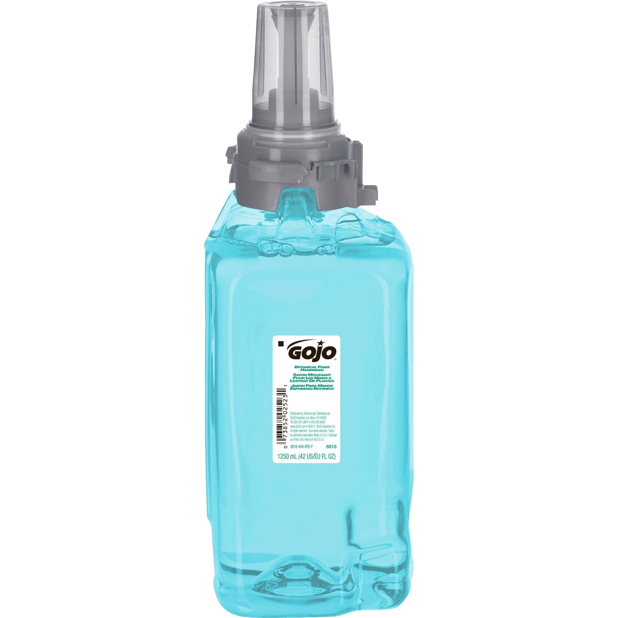 Gojo® ADX-12 Botanical Foam Soap Refill - Botanical Scent - 1.32 quart - Push Pump Dispenser - Skin, Hand - Moisturizing - Green - Rich Lather, Eco-friendly, Bio-based - 1 Each
