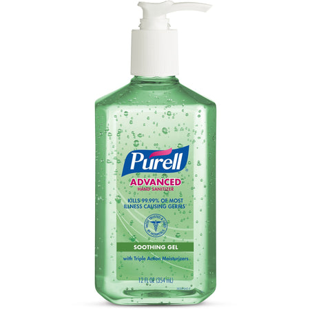 PURELL® Hand Sanitizer Gel - 12 fl oz - Pump Bottle Dispenser - Kill Germs - Hand, Skin - Clear - Non-sticky, Residue-free - 1 Each