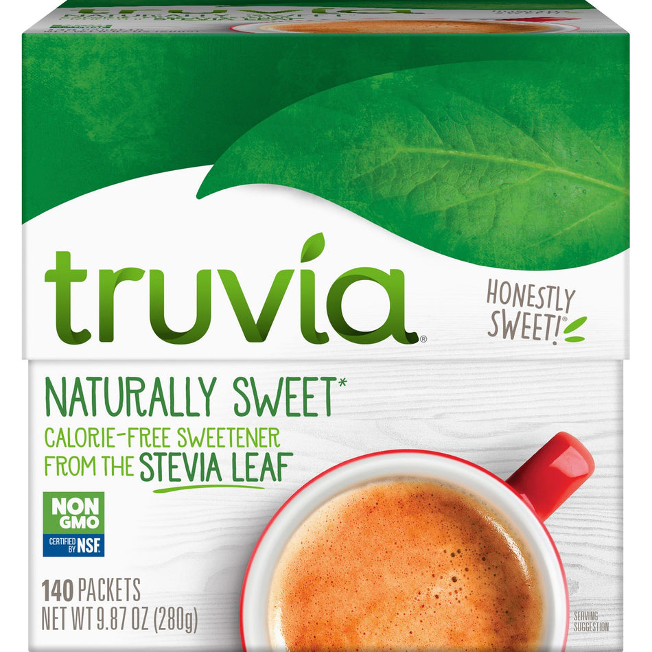 Truvia Cargill Kosher Certified Sweetener Packets - Natural Sweetener - 140 / Box
