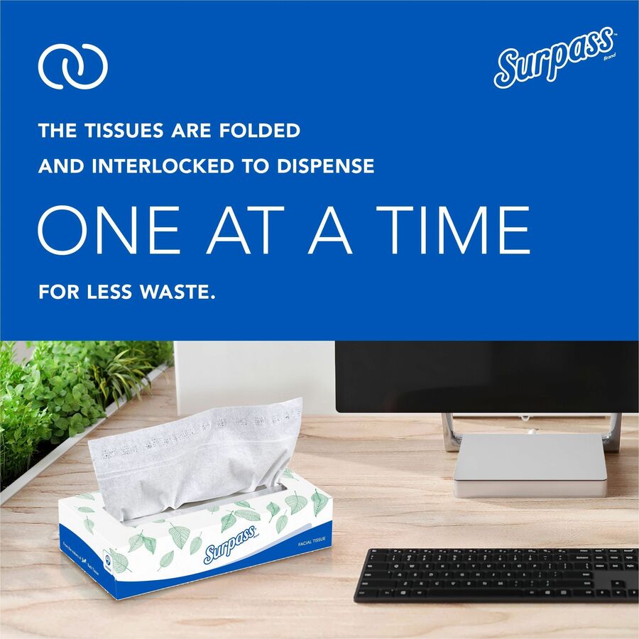 Surpass Flat Box Facial Tissue for Business - Bottom