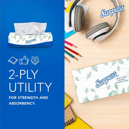 Surpass Flat Box Facial Tissue for Business - Right