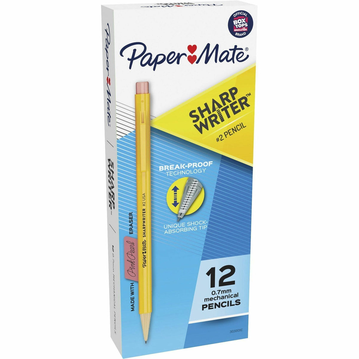 Paper Mate Sharpwriter Mechanical Pencil - 0.7 mm Lead - #2 - Goldenrod Barrel - 1 Dozen