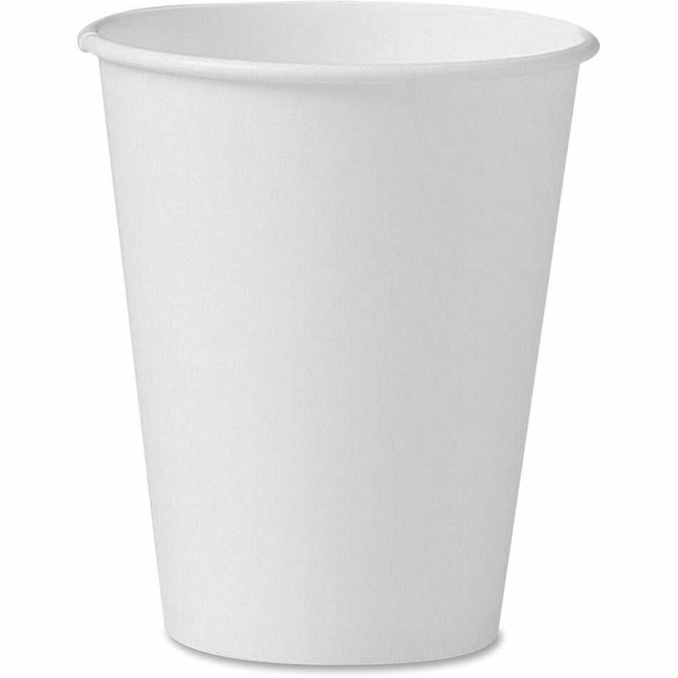 Solo 8 oz Paper Hot Cups - 8 fl oz - White - Paper - Hot Drink, Beverage, Coffee, Tea, Cocoa - 50/Pack - 20 / Carton