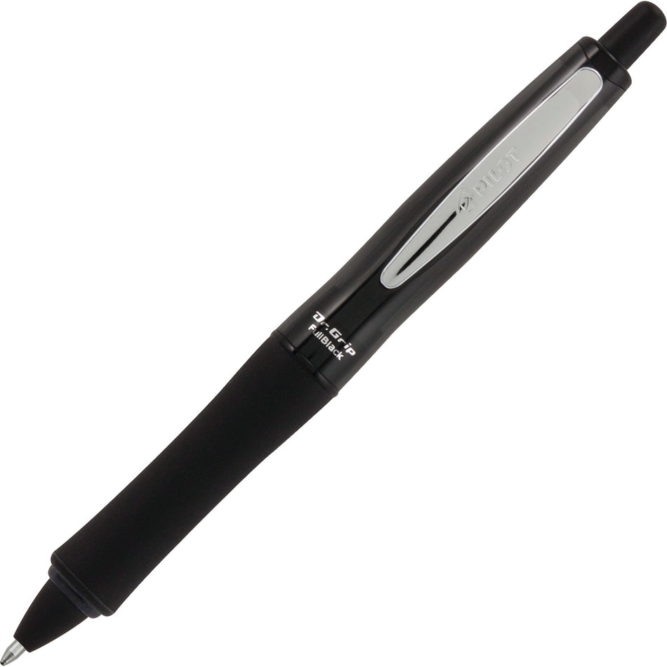 Pilot Dr. Grip Center of Gravity Retractable Ballpoint Pens - 1 mm Medium Rectangle Pen Point - Refillable - Retractable - Black Ink - Black Barrel - 1 Each