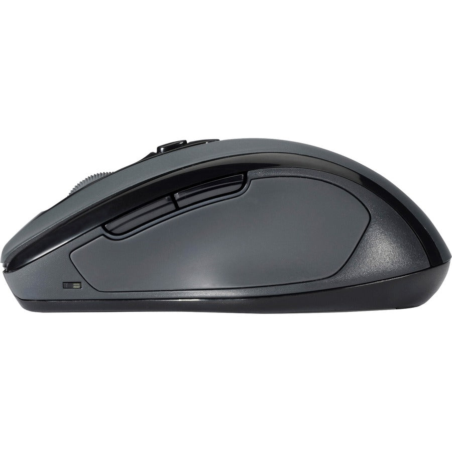 Kensington Pro Fit Mid-size Wireless Mouse - Optical - Wireless - Radio Frequency - 2.40 GHz - Graphite Gray - USB - 1750 dpi - Scroll Wheel - Right-handed - 1 Each