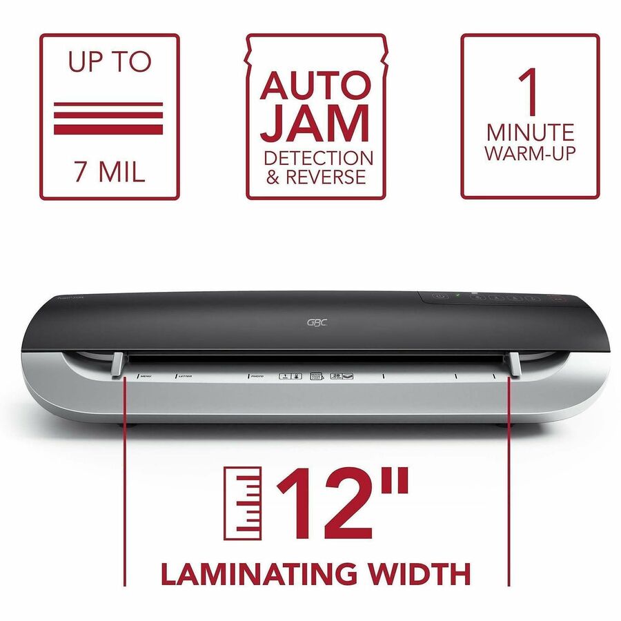 GBC Fusion 3100L 12" Laminator - Pouch - 12" Lamination Width - 7 mil Lamination Thickness - Manual Release - 4.3" Height x 5.8" Width
