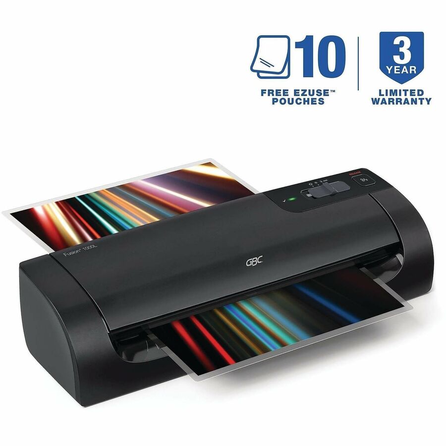 GBC Fusion 1000L 9"Laminator - Pouch - 9" Lamination Width - 5 mil Lamination Thickness - Manual Release - 3.5" Height x 4.1" Width