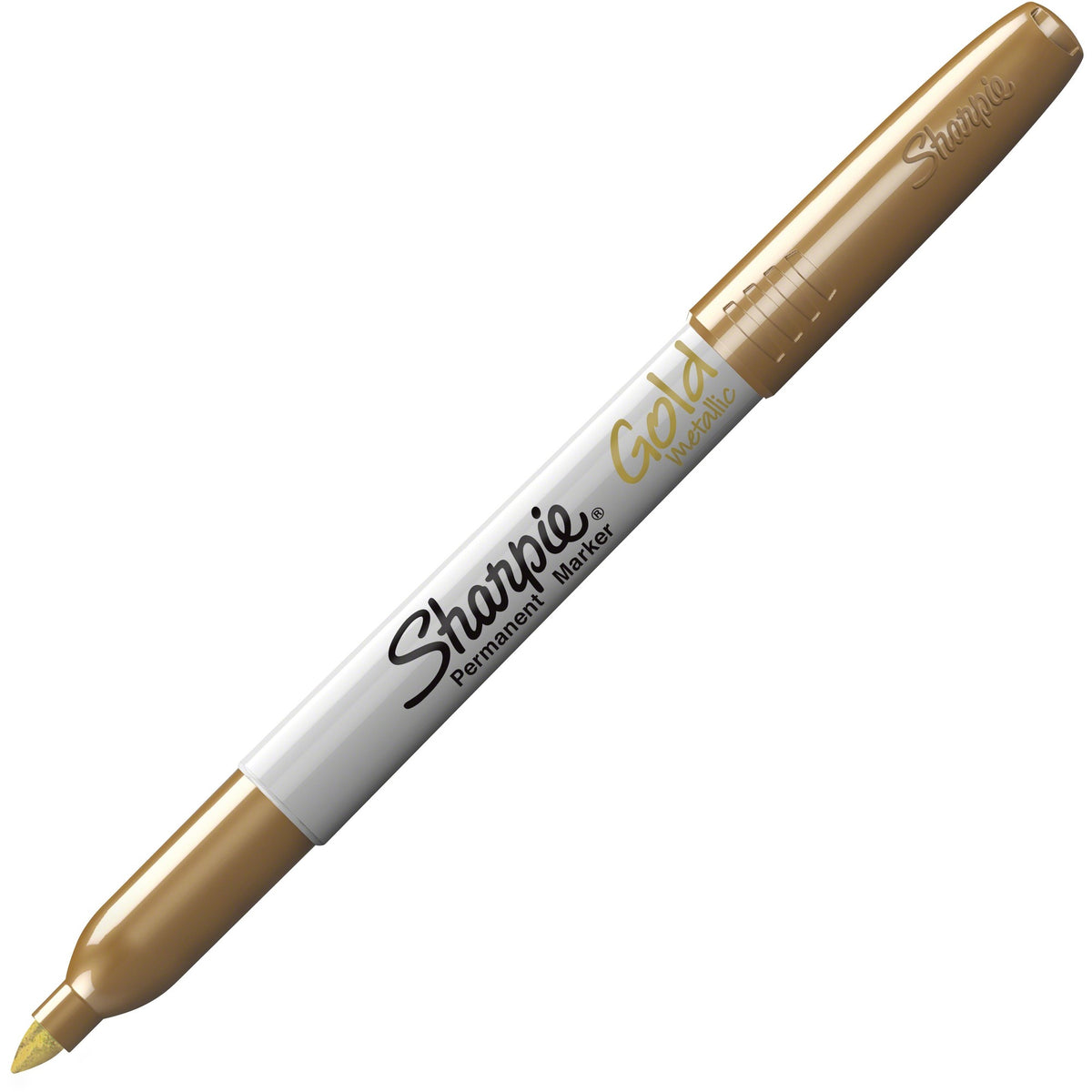Sharpie Metallic Permanent Markers - Fine Marker Point - Gold Ink - Alcohol Based - 1 Dozen