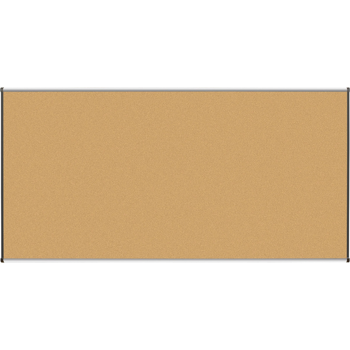 Lorell Satin-Finish Bulletin Board - 96" Board Height x 48" Board Width - Natural Cork Surface - Durable, Self-healing - Silver Anodized Aluminum Frame - 1 Each