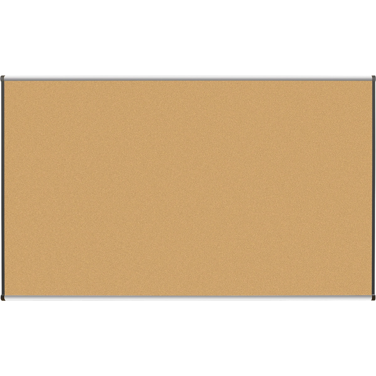 Lorell Satin-Finish Bulletin Board - 72" Board Height x 48" Board Width - Natural Cork Surface - Durable, Self-healing - Silver Anodized Aluminum Frame - 1 Each