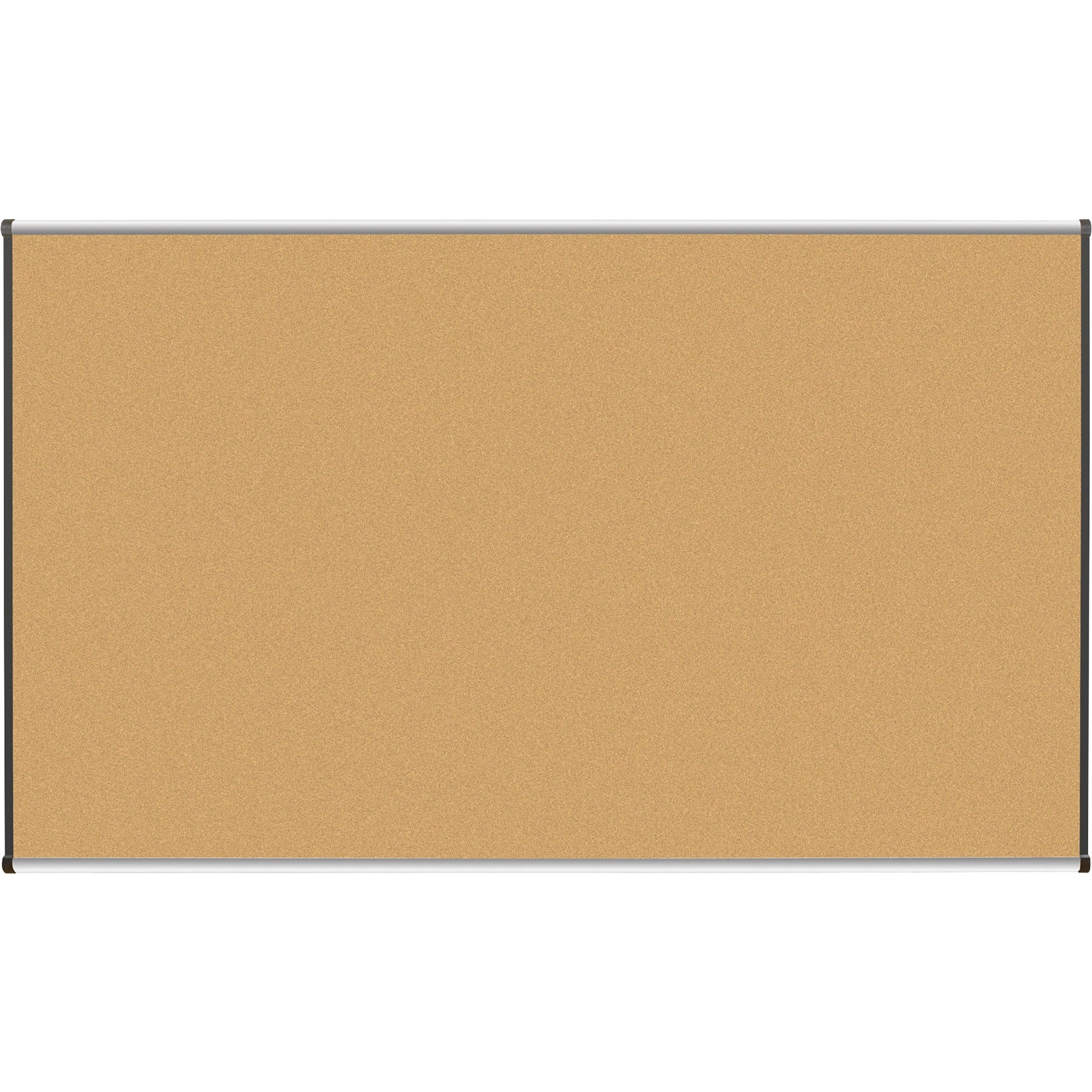 Lorell Satin-Finish Bulletin Board - 72" Board Height x 48" Board Width - Natural Cork Surface - Durable, Self-healing - Silver Anodized Aluminum Frame - 1 Each