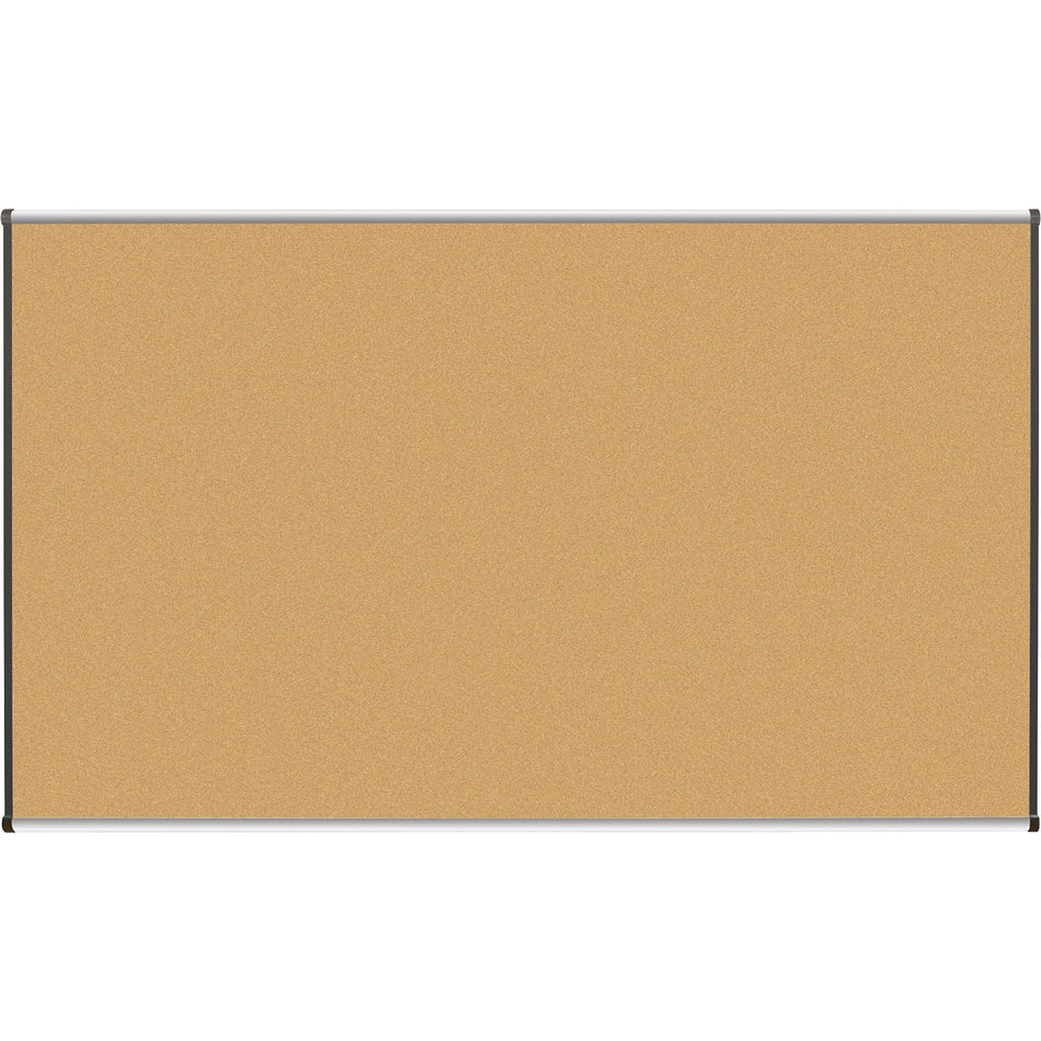 Lorell Satin-Finish Bulletin Board - 72" Board Height x 48" Board Width - Natural Cork Surface - Durable, Self-healing - Silver Anodized Aluminum Frame - 1 Each
