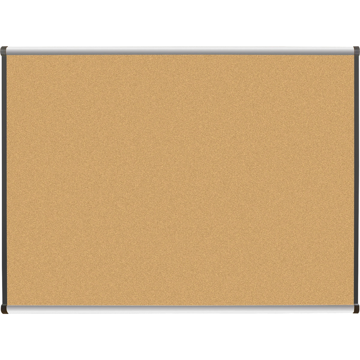 Lorell Satin-Finish Bulletin Board - 48" Board Height x 36" Board Width - Natural Cork Surface - Durable, Self-healing - Silver Anodized Aluminum Frame - 1 Each