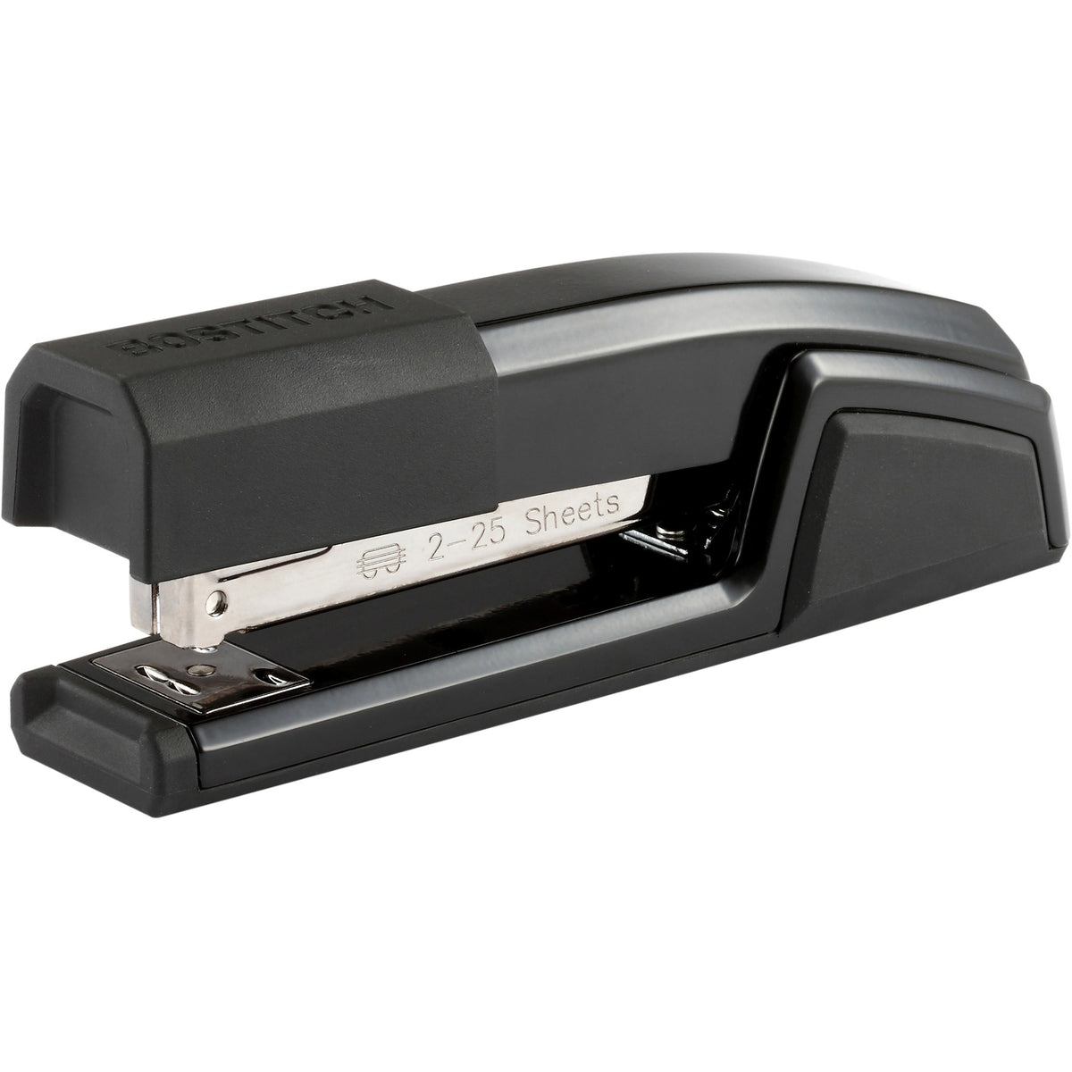 Bostitch Epic Antimicrobial Office Stapler - Staples Upto 25 Sheet - Holds Upto 210 Staple - Full Strip - Staple Size: 0.25" - Black - Metal - 1 Each